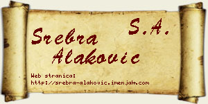 Srebra Alaković vizit kartica